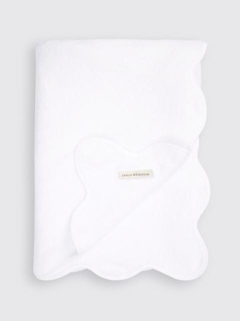 EMILIA WICKSTEAD Chiara Bath Sheet in White Spunga Towelling