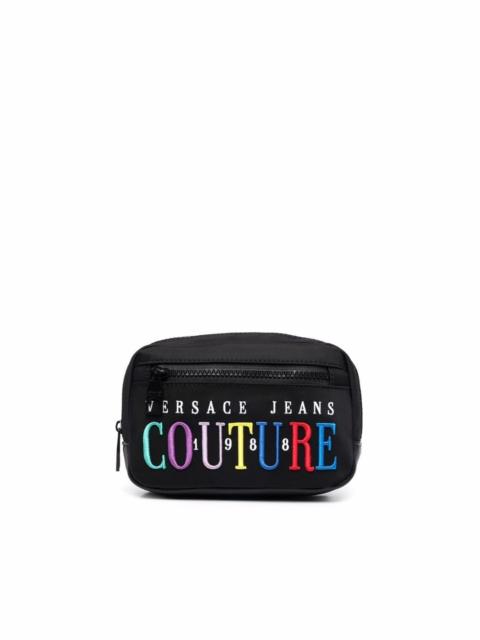 VERSACE JEANS COUTURE embroidered logo belt bag
