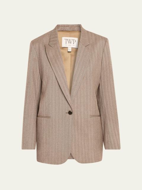 TWP Girl Boy Girl Chevron Wool Blazer