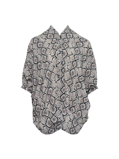 Junya Watanabe Polyester Georgette Python Top