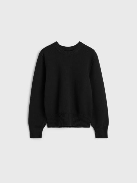 TOTEME Merino cotton crew knit black