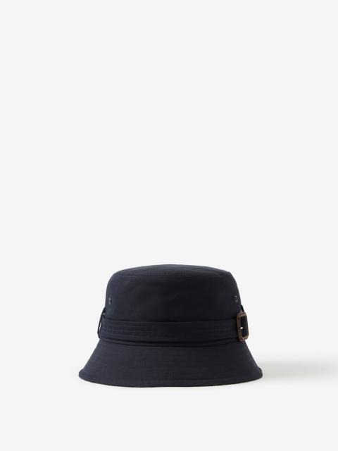 Cotton Gabardine Belted Bucket Hat