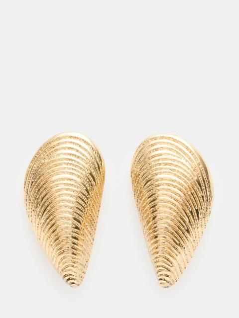 STEVE MADDEN OYSTER SHELL EARINGS GOLD