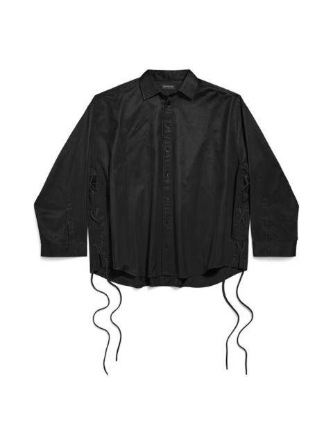 BALENCIAGA Women's Lace-up Shirt in Black
