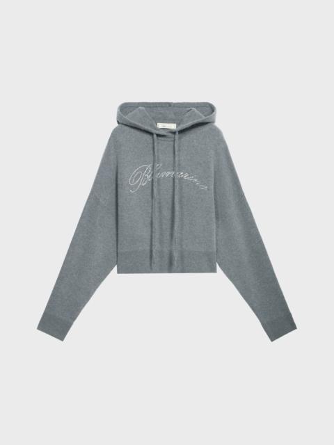 WOOL SWEATSHIRT WITH RHINESTONE EMBROIDERY