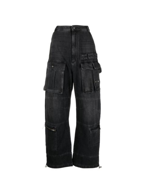 Sportmax cargo-pocket wide-leg jeans