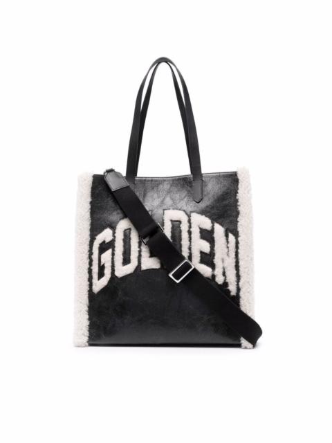 California faux-shearling tote bag