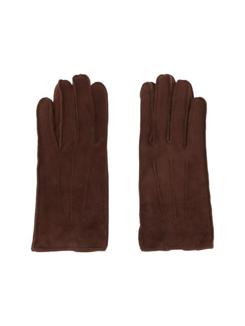 NOTHING WRITTEN Brown Gentle Lambskin Gloves