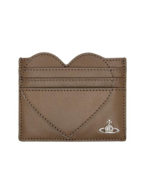 Vivienne Westwood Brown Heart Card Holder