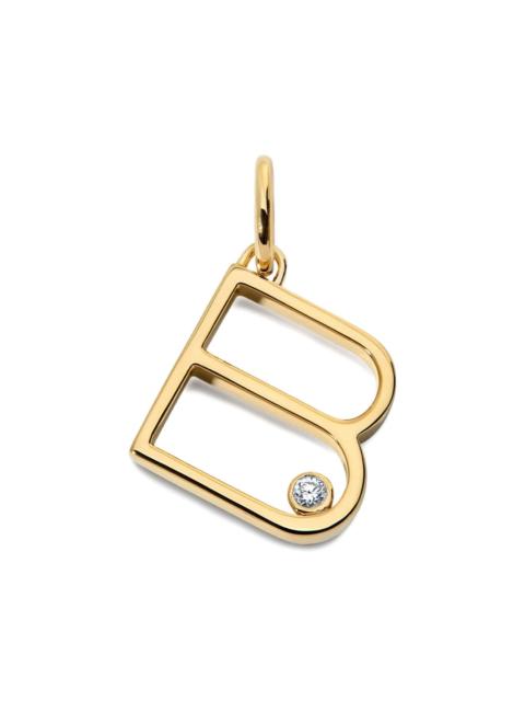 MONICA VINADER Solitaire diamond initial pendant