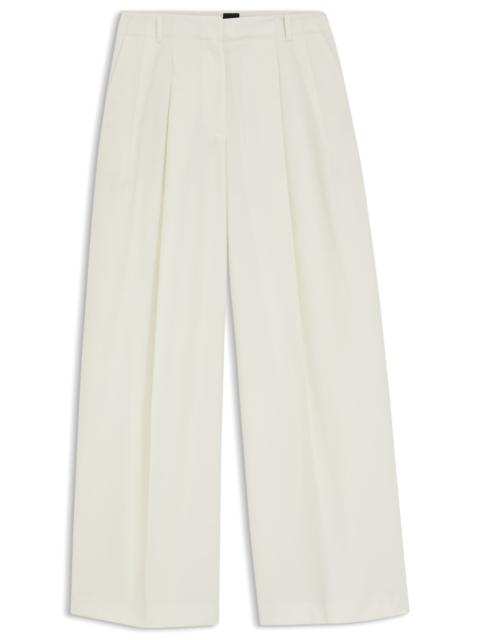 BOSS RELAXED-FIT TROUSERS IN A WOOL BLEND