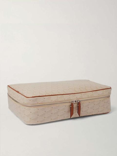 MÉTIER Medium Leather-Trimmed Printed Canvas Clothing Pouch