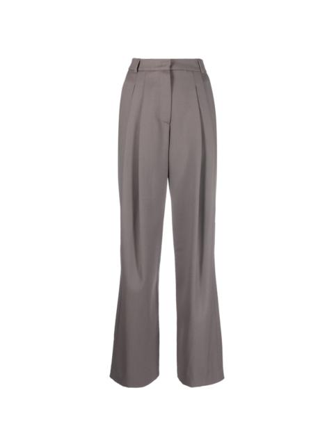 pleated high-waist trousers