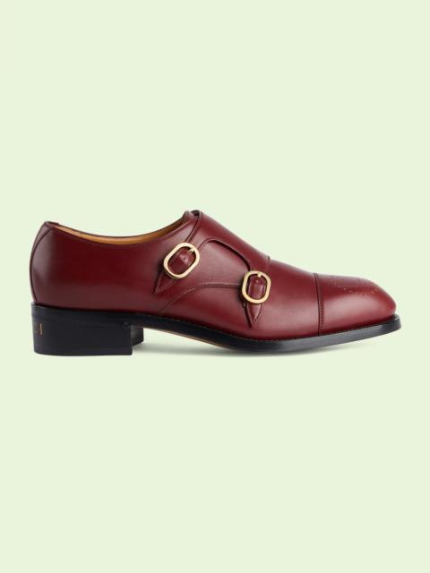GUCCI Men's buckle shoes with brogue detail