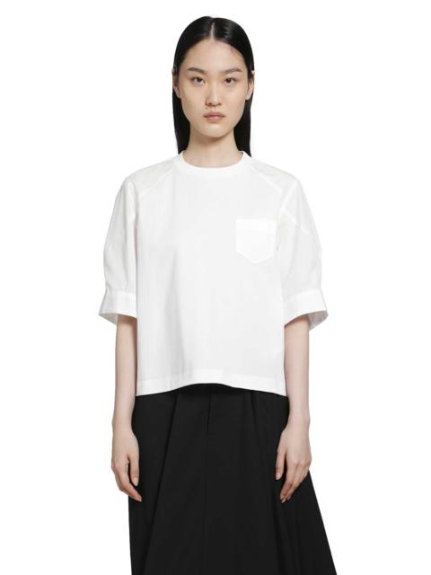 sacai Poplin X Cotton Jersey T-shirt