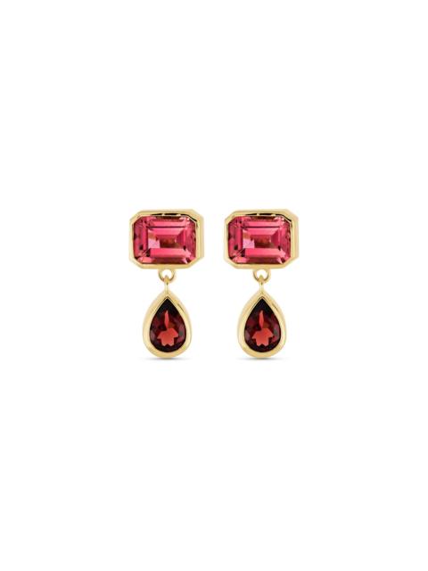 STONE AND STRAND Full Volume Pink Power Drop Earrings