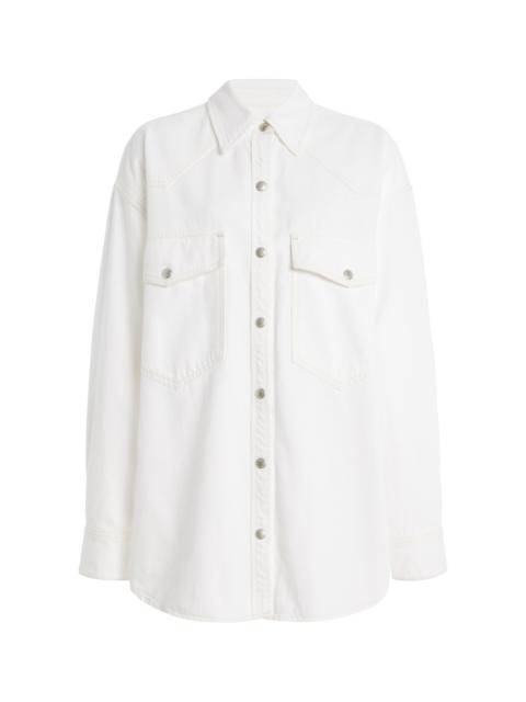 AGOLDE Lotta Oversized Denim Shirt white