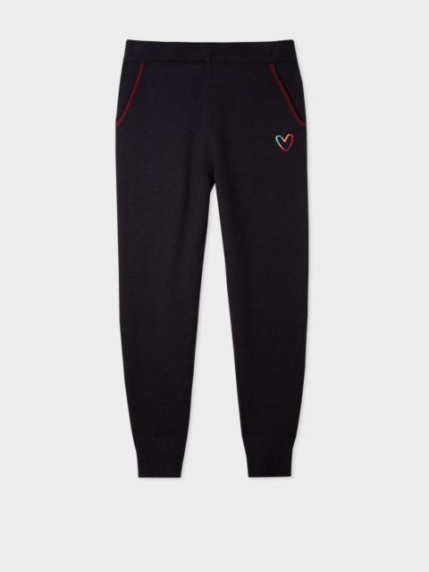 Paul Smith Embroidered 'Swirl' Heart Sweatpants