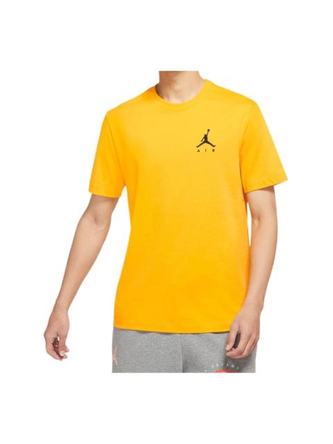 Jordan Air Jordan Solid Color Logo Casual Sports Short Sleeve Yellow DA6800-739