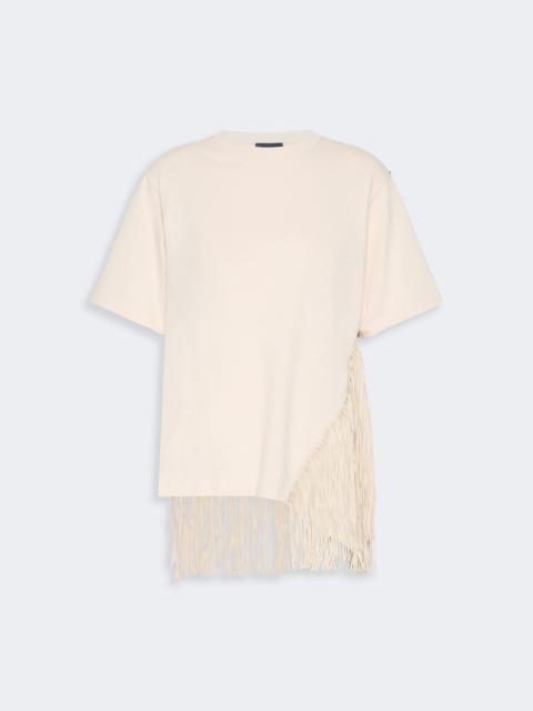 Sportmax SPONDA Fringed cotton T-shirt - WHITE