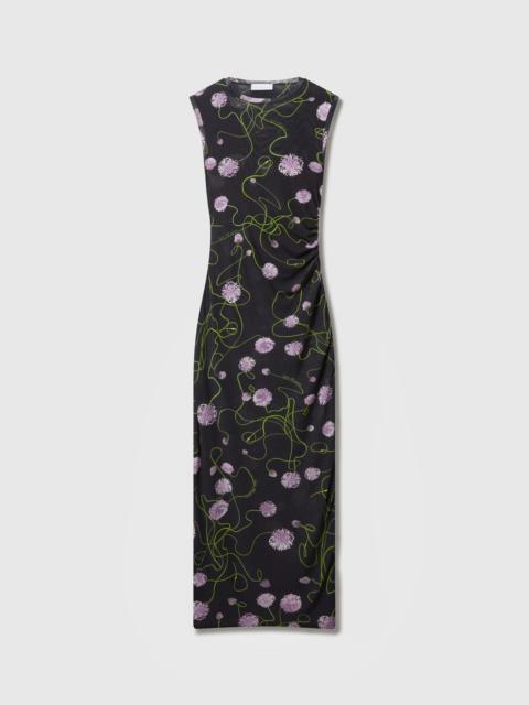 Stella McCartney Mesh Twisted Floral Dress