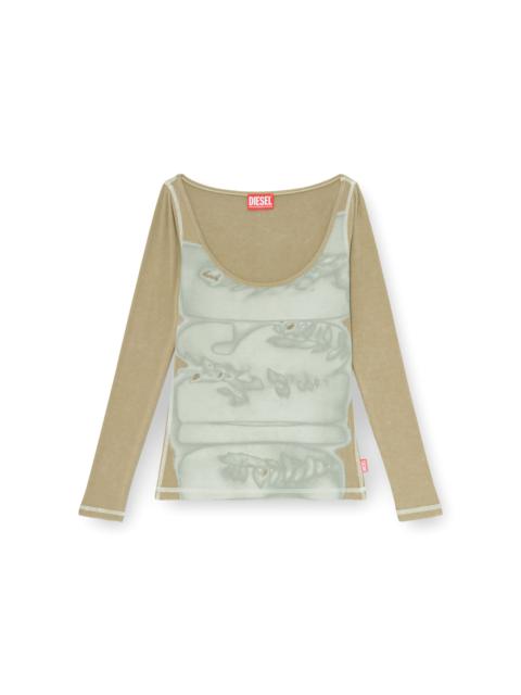 Diesel SLIM FIT TOP WITH DIGITAL PRINT