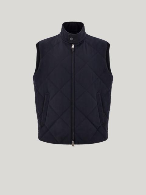 Canali BLUE TECHNICAL FABRIC QUILTED VEST