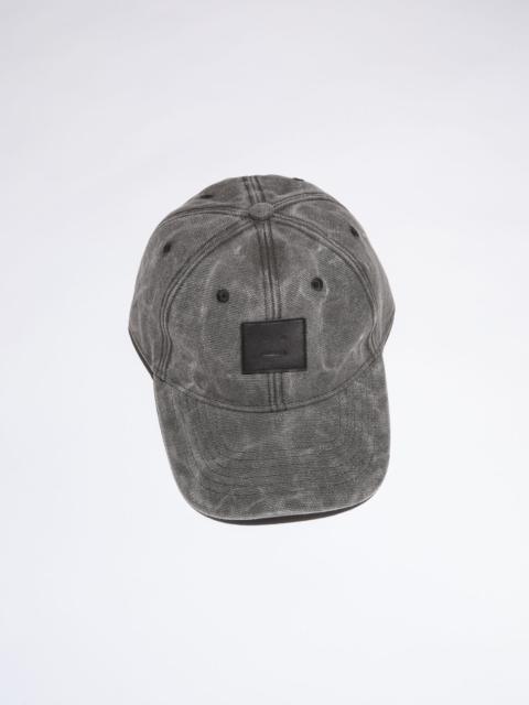 Acne Studios Leather baseball cap - Carbon grey