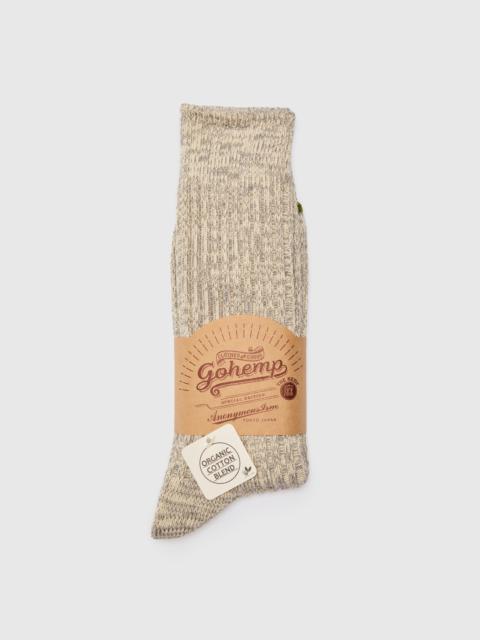 ANONYMOUSISM "Go Hemp" Crew Sock in Grey