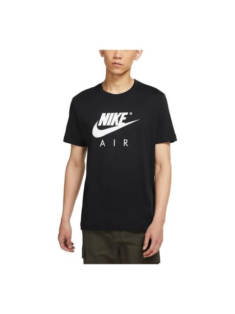 Nike Men's Nike Air Large Logo Printing Sports Round Neck Short Sleeve Black T-Shirt DD3352-010