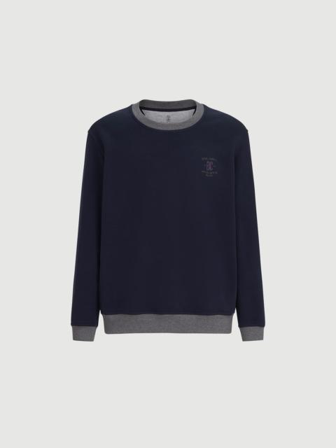Brunello Cucinelli Cotton French terry sweatshirt with embroidery