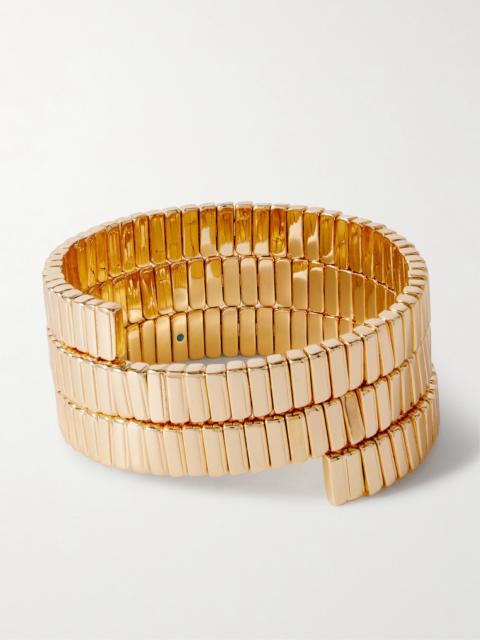 ROXANNE ASSOULIN The Cobra Triple Wrap Gold-tone Bracelet