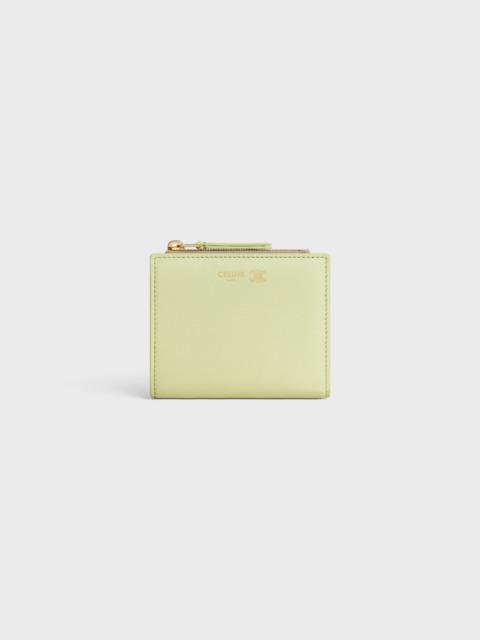 CELINE COMPACT WALLET TRIOMPHE STAMP IN SUPPLE GRAINED CALFSKIN