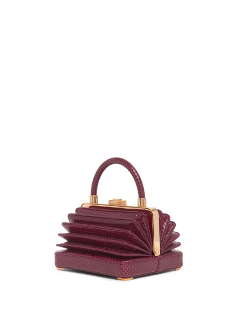 GABRIELA HEARST Small Diana Bag in Bordeaux Snakeskin