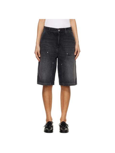 Carhartt Black Nixon Double Knee Denim Shorts