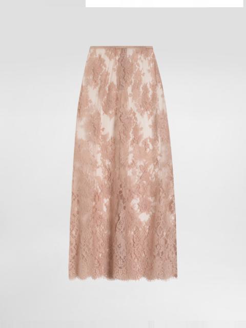 Dolce & Gabbana Chantilly lace midi skirt