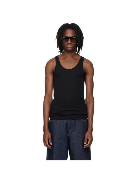 TOM FORD Black Cotton Modal Rib Tank Top