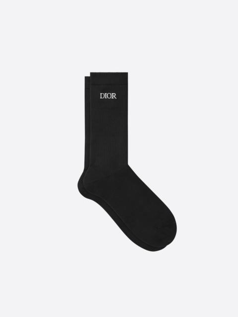 Dior Socks with 'DIOR' Embroidery