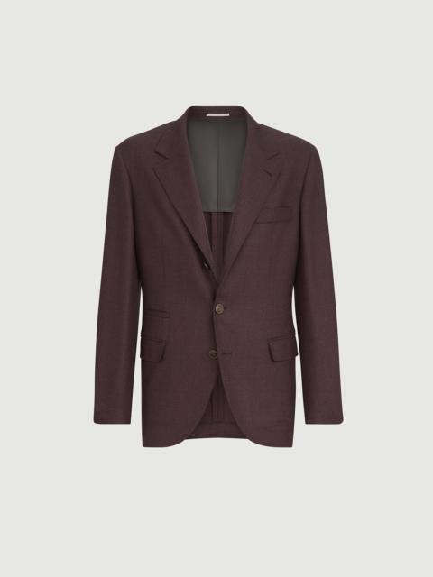 Brunello Cucinelli Mouliné virgin wool twill deconstructed blazer
