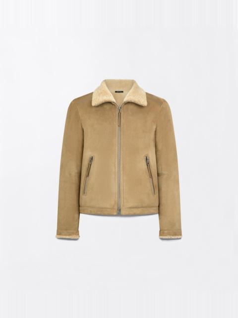 TOM FORD MERINO SHEARLING COLLAR BLOUSON