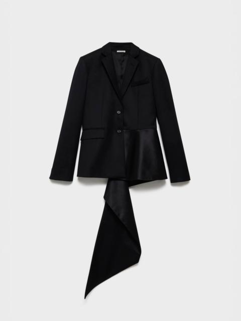 JW Anderson WOMENS TAILORED JACKET WITH WRAP DRAPE IN BLACK