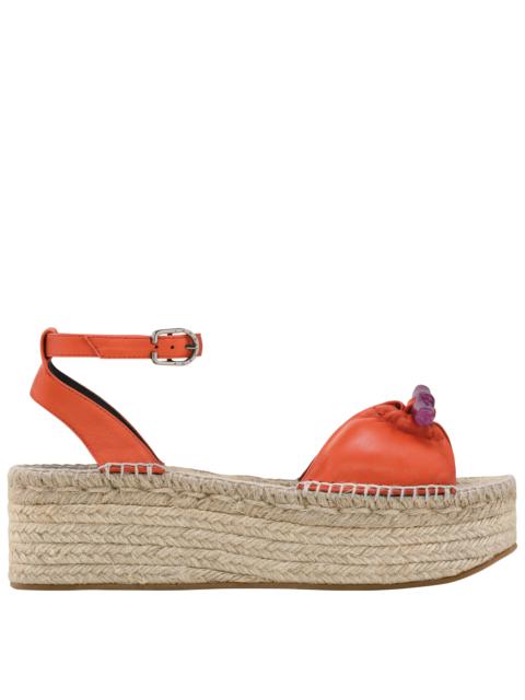 Longchamp Roseau Wedge espadrilles Sienna - Leather