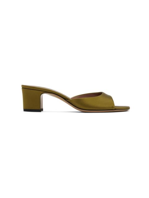PARIS TEXAS Green Lara Mule 50 Heeled Sandals