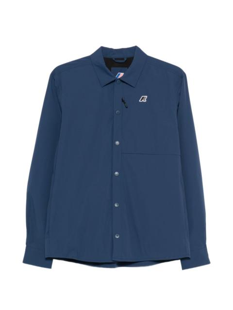 K-WAY logo-patch overshirt