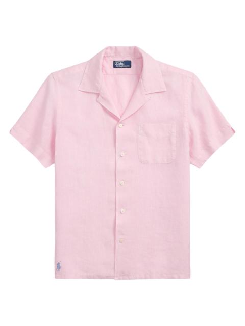 Polo Ralph Lauren Men's Classic-Fit Slub Linen Camp Shirt - Carmel Pink