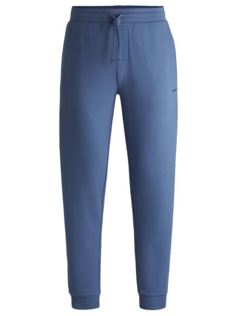 HUGO COTTON PAJAMA BOTTOMS WITH EMBROIDERED LOGO