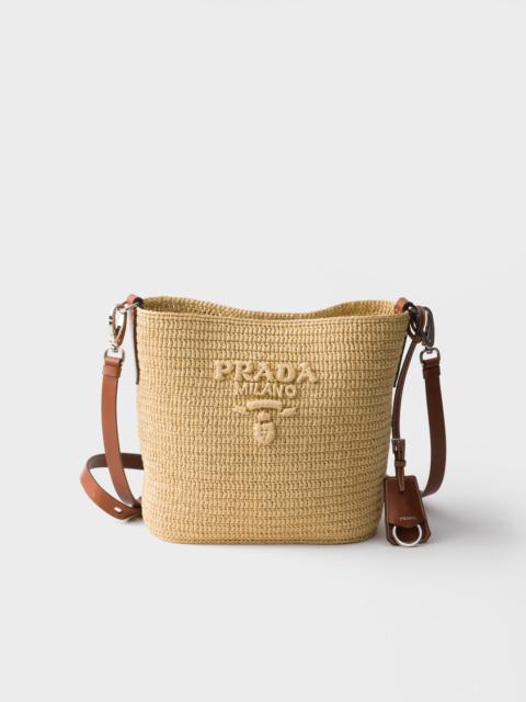 Prada Small crochet and leather bucket bag
