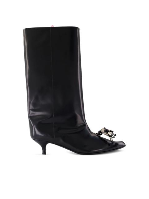 TOGA PULLA calfskin tassel-embellished boots