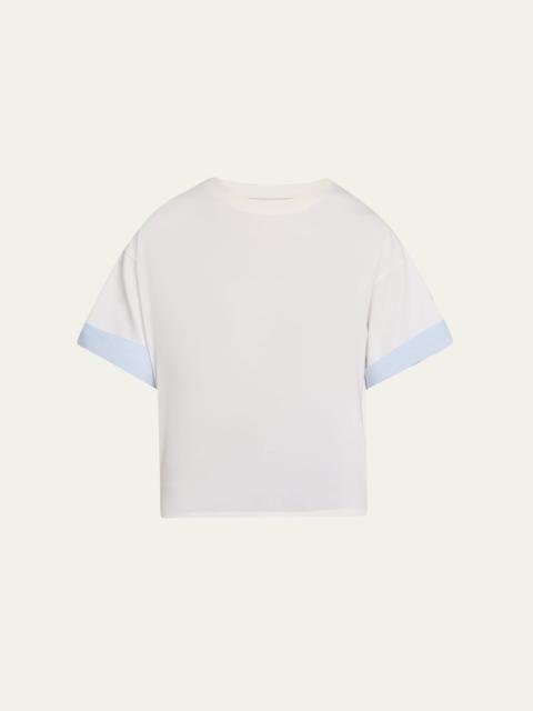 SIMKHAI Sutton Short-Sleeve Combo Top