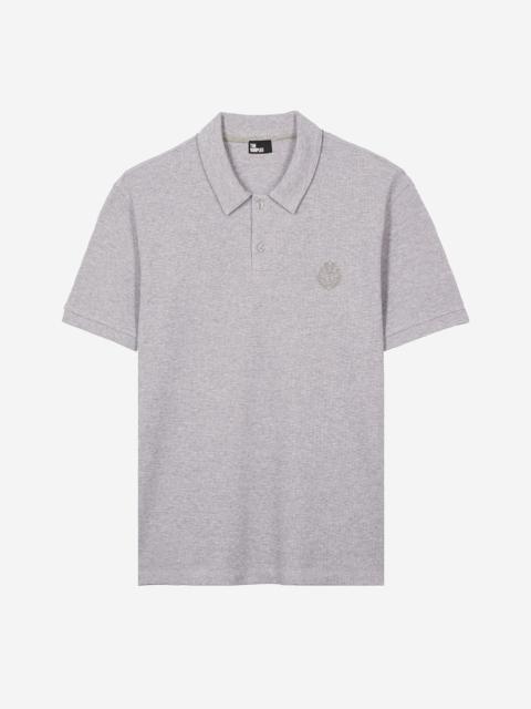 The Kooples HONEYCOMB POLO SHIRT WITH GREY CREST